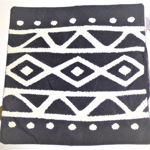 2PC SET THROW PILLOW COVERS EARTHEN BEAT BLACK